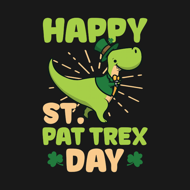 Funny St Patricks Day Shirt | Happy St. Pat T-Rex Day by Gawkclothing