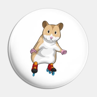 Hamster Inline skating Roller skates Pin