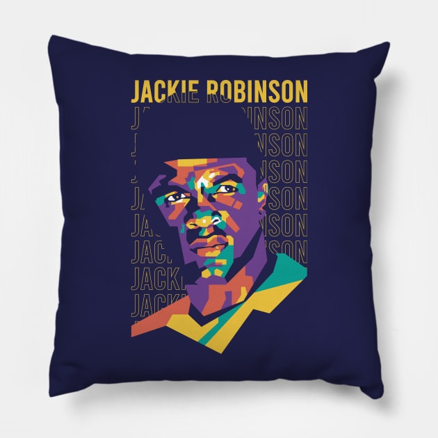 Jackie Robinson on WPAP art 1 Pillow by pentaShop