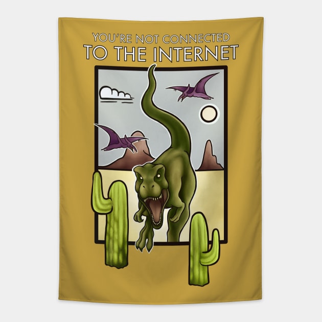 T-rex Runner - Google Game Tapestry by MonoMano