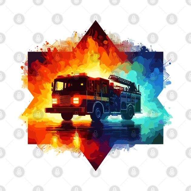 Fire Truck by Vehicles-Art