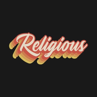 Religious Minimal Retro 70s Aesthetic Typography T-Shirt