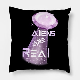 Aliens Ufos are real graphic Pillow