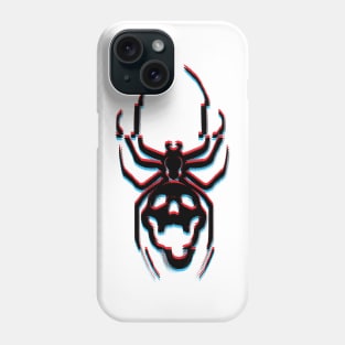 Skull Spider Cyber Glitch Phone Case