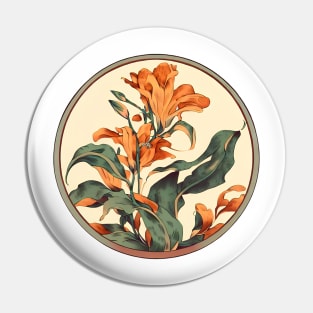 Orange Iris Pin