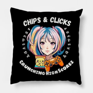 Gamer girl Japanimation French fries lover Pillow