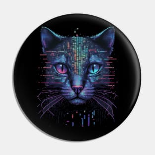 Cyber Punk Cyber Cat Pin