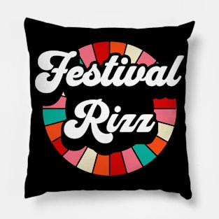 Festival Rizz / MUSIC FESTIVAL OUTFIT / Funny Rave Festival Party Concert Camping Tent Humor Pillow