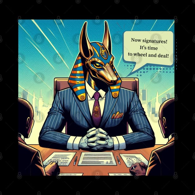 Modern Anubis: Business Meeting in the Comic Realm by ALM Artbox