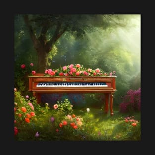 Piano in Flowers T-Shirt