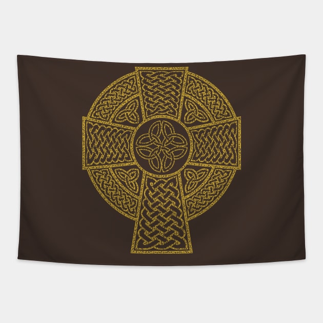 Irish Celtic Cross Tapestry by Ricardo77