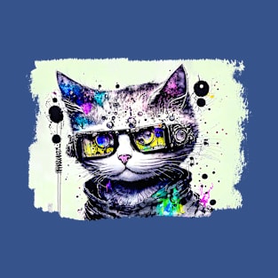 Cool Cat with Glasses T-Shirt