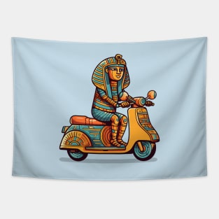 Pharaoh on Moped - Spooky Month Edition Tapestry