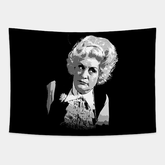 mrs slocombe black and white Tapestry by jerrysanji