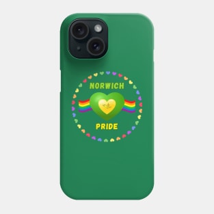 Norwich Pride Rainbow Hearts Phone Case