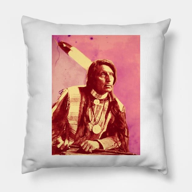 Chief Red Shirt (Oglala) Pillow by truthtopower