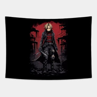 fullmetal alchemist brotherhood- edward elric action figure Tapestry