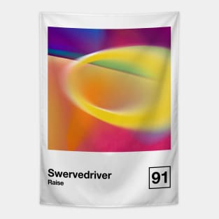 Swervedriver / Minimalist Style Graphic Artwork Design Tapestry