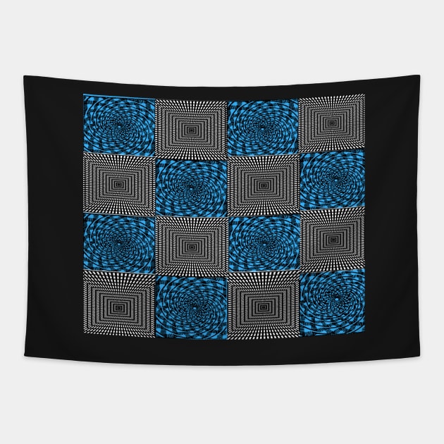 pattern design mixed geometric set Square abstract art Tapestry by JENNEFTRUST