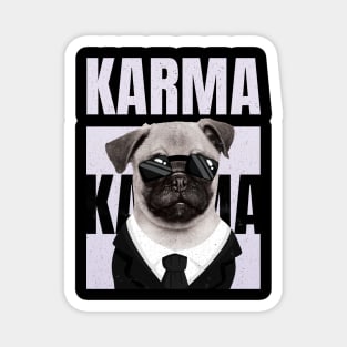 Cute Funny Pug Puppy Dog Lover Karma Magnet