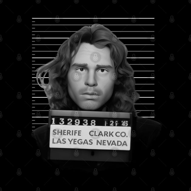 Jim Morrison mugshot cartoon by BAJAJU