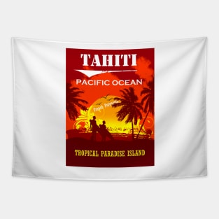 TAHITI Tropical Paradise Island Tapestry