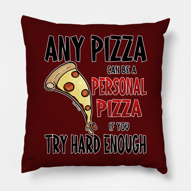 Pizza Ambitions Pillow by Jan Grackle