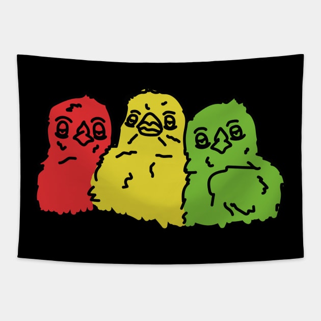 three little birds Tapestry by kalemstudio