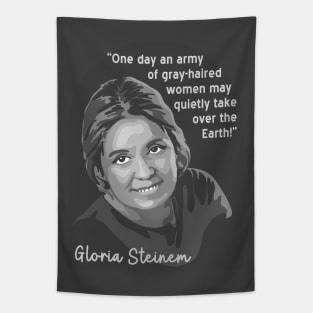 Gloria Steinem Portrait and Quote Tapestry