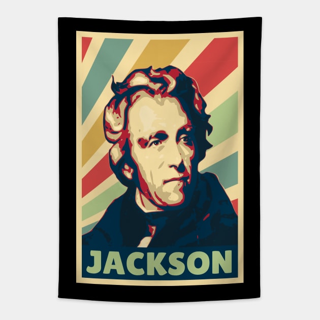 Andrew Jackson Vintage Colors Tapestry by Nerd_art