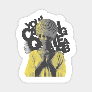 Erykah Retro Musician Grey Magnet