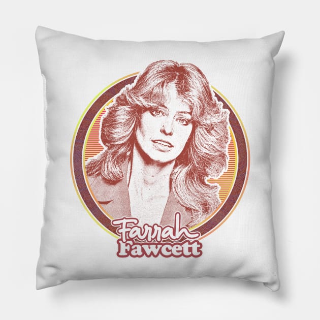 Farrah Fawcett //  Retro Fan Art Design Pillow by DankFutura