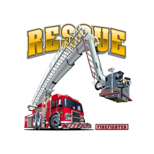 Cartoon Fire Truck T-Shirt