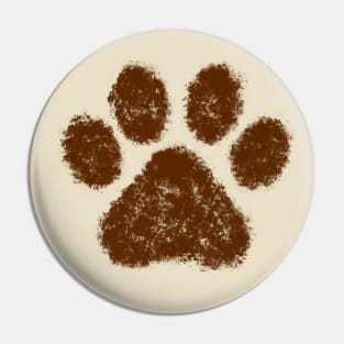 Muddy Animal Paw Print Pin