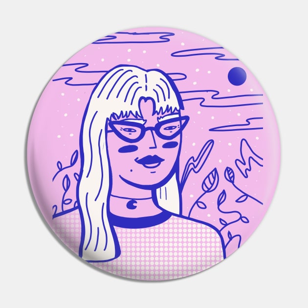 Girl with  cat glasses Pin by London Colin