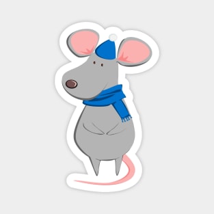 Cute Rat - Funny New Year 2020 Christmas Rat Gift Magnet