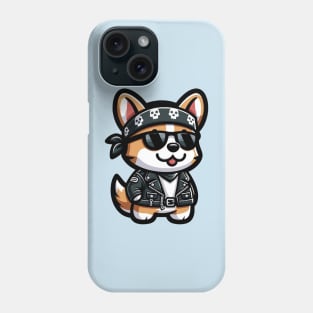 motorbike gang corgi Phone Case