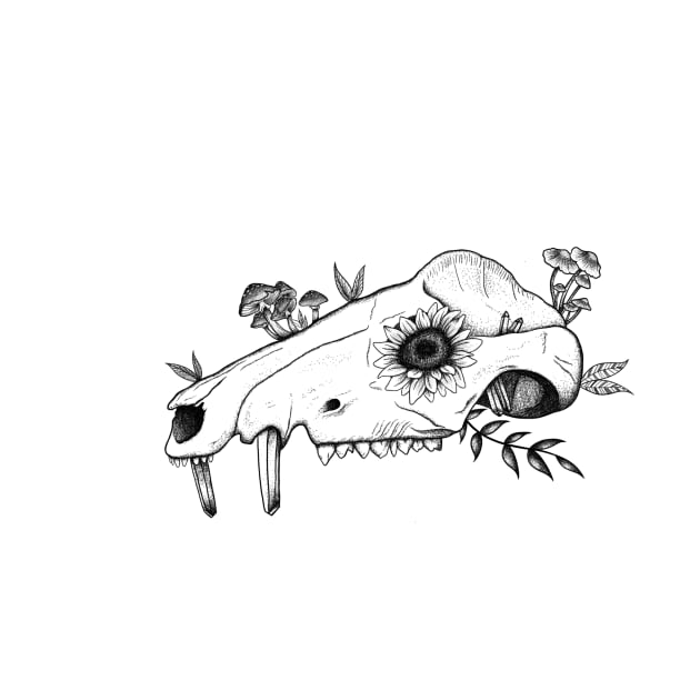 Opossum Skull Design by AchillesHelios