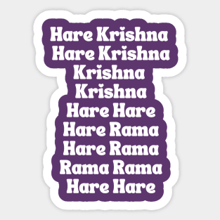 Hare Krishna Mantra metal sticker