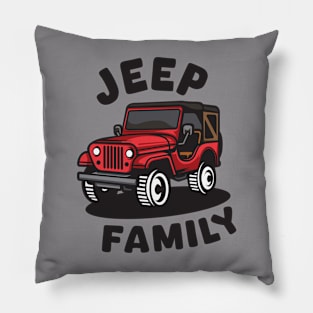 Jeep Lover  Off Road Car Design Family Pillow