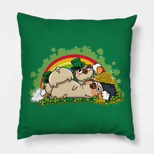 St. PUGtrick's DAy! Pillow