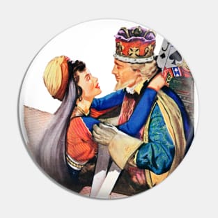 King and Queen Retro Vintage Pin