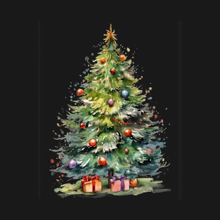 Watercolor Christmas Tree T-Shirt