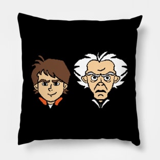 back to the future 8 bit art worl Pillow