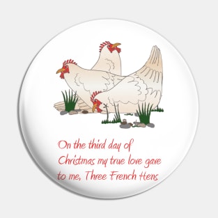 Three French Hens Pin