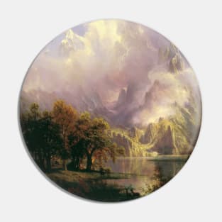 Rocky Mountain Landscape by Albert Bierstadt Pin