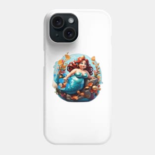 Plus Size Beauty in a Mermaid World Phone Case