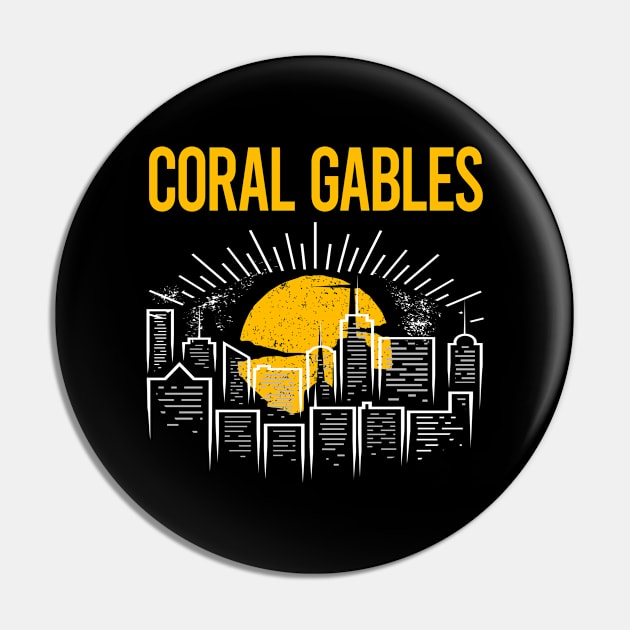 Yellow Moon Coral Gables Pin by flaskoverhand