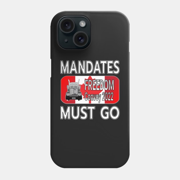 CONVOY OF CANADIAN TRUCKERS FOR FREEDOM WE LOVE YOU TRUCKERS WHITE LETTERS Phone Case by KathyNoNoise