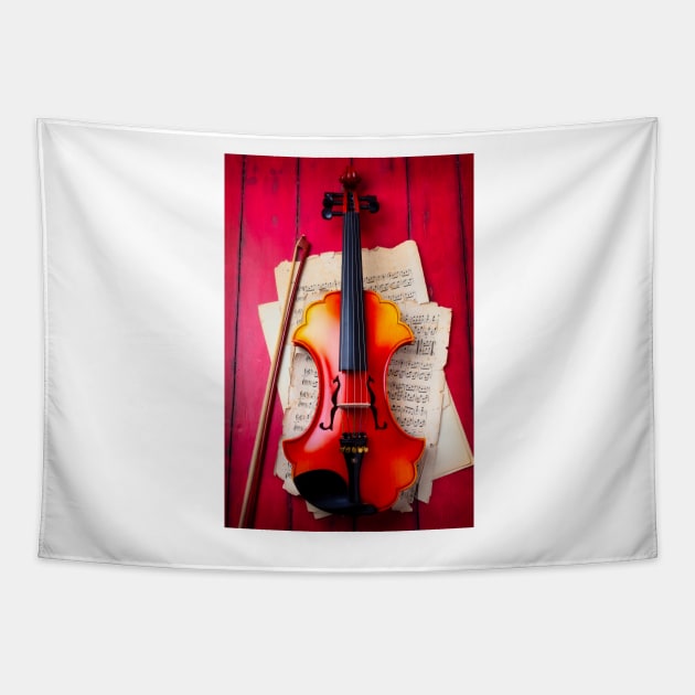 Beautiful Baroque Violin Tapestry by photogarry